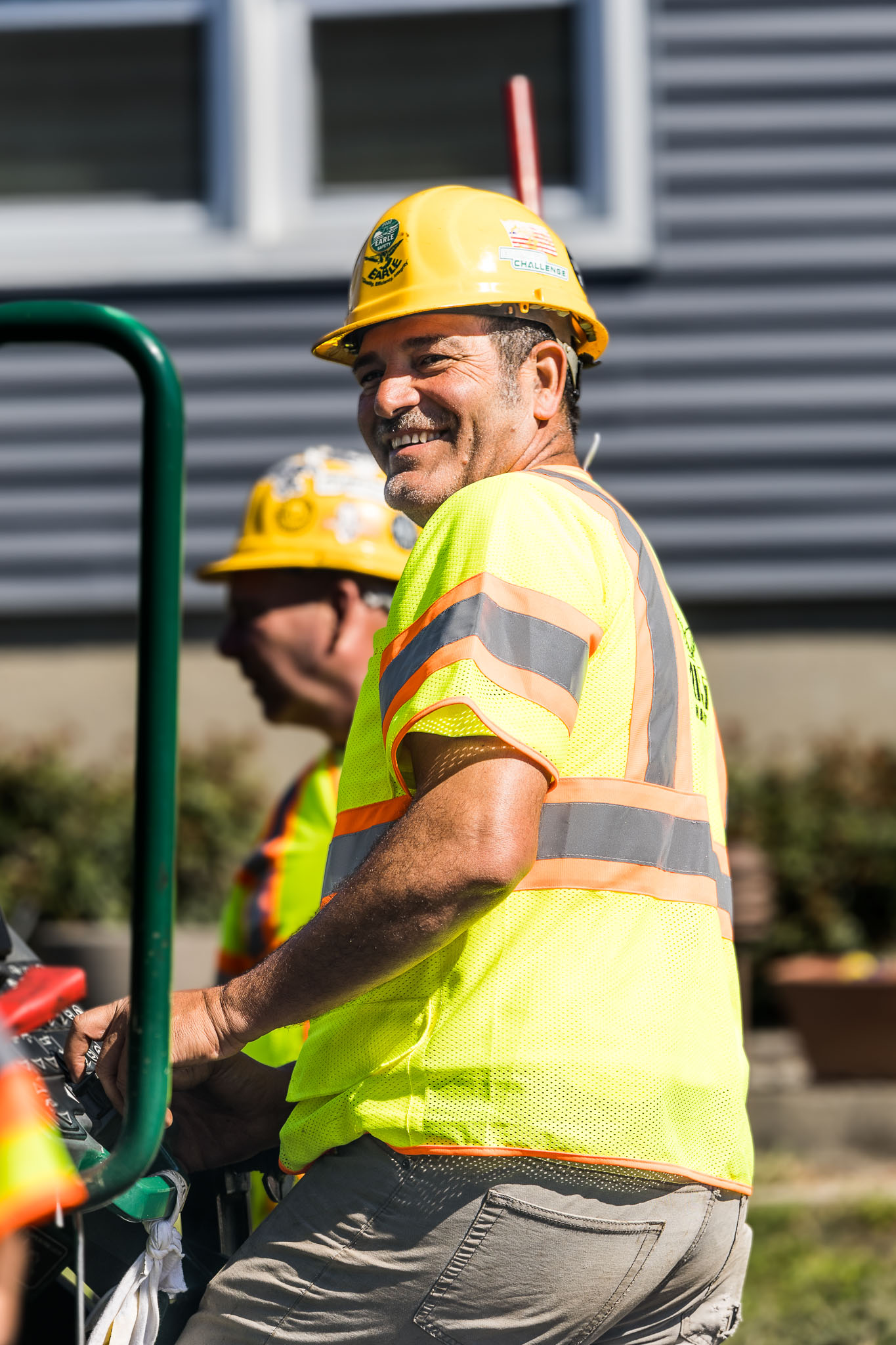 American Asphalt employees sealing blacktop